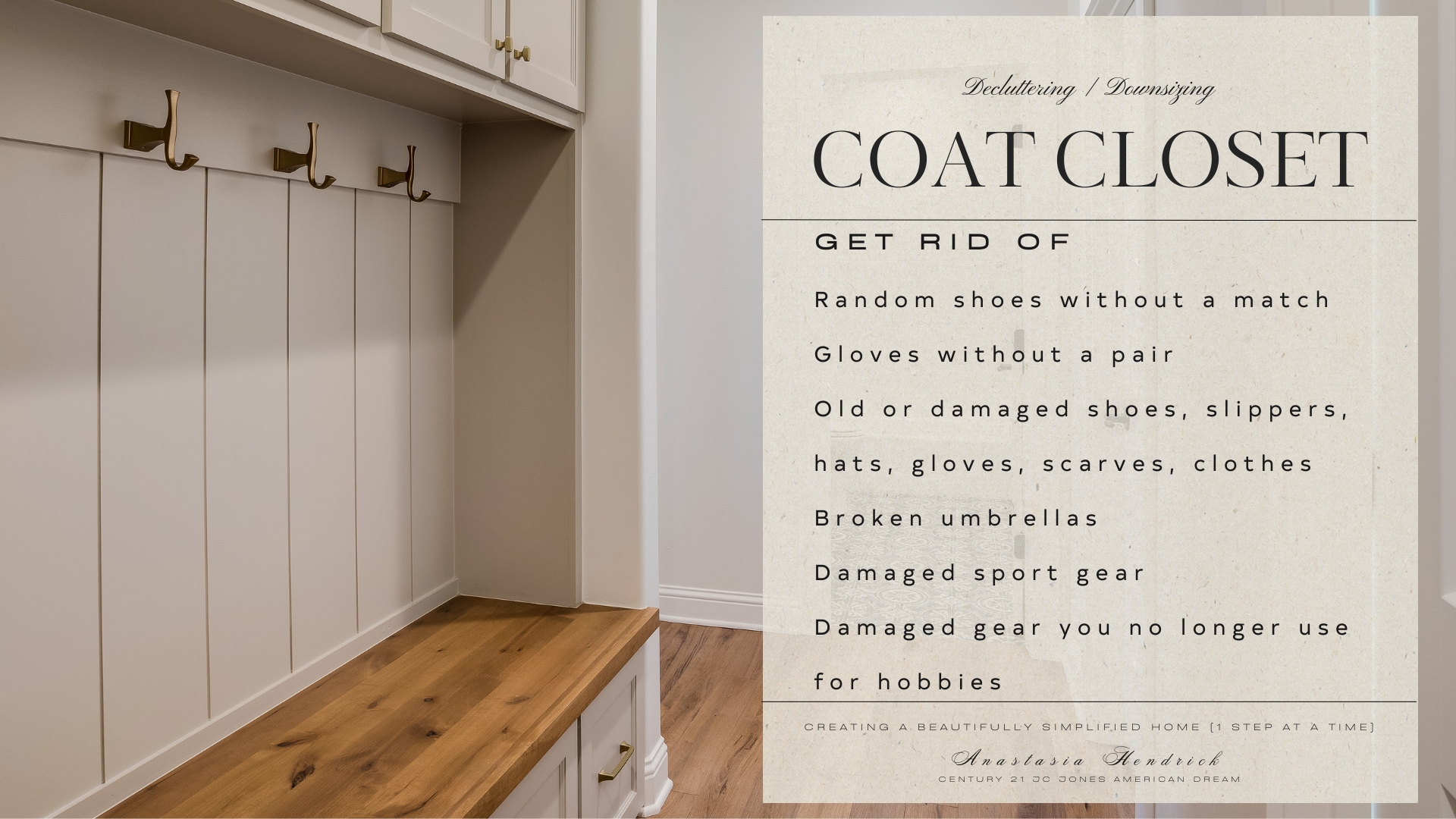 get rid of trash in coat closet