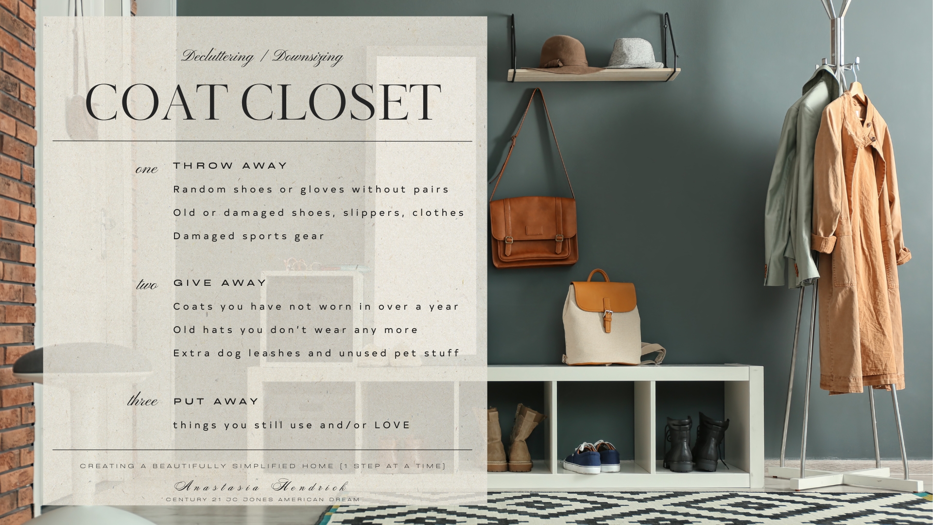 Steps to declutter coat closet