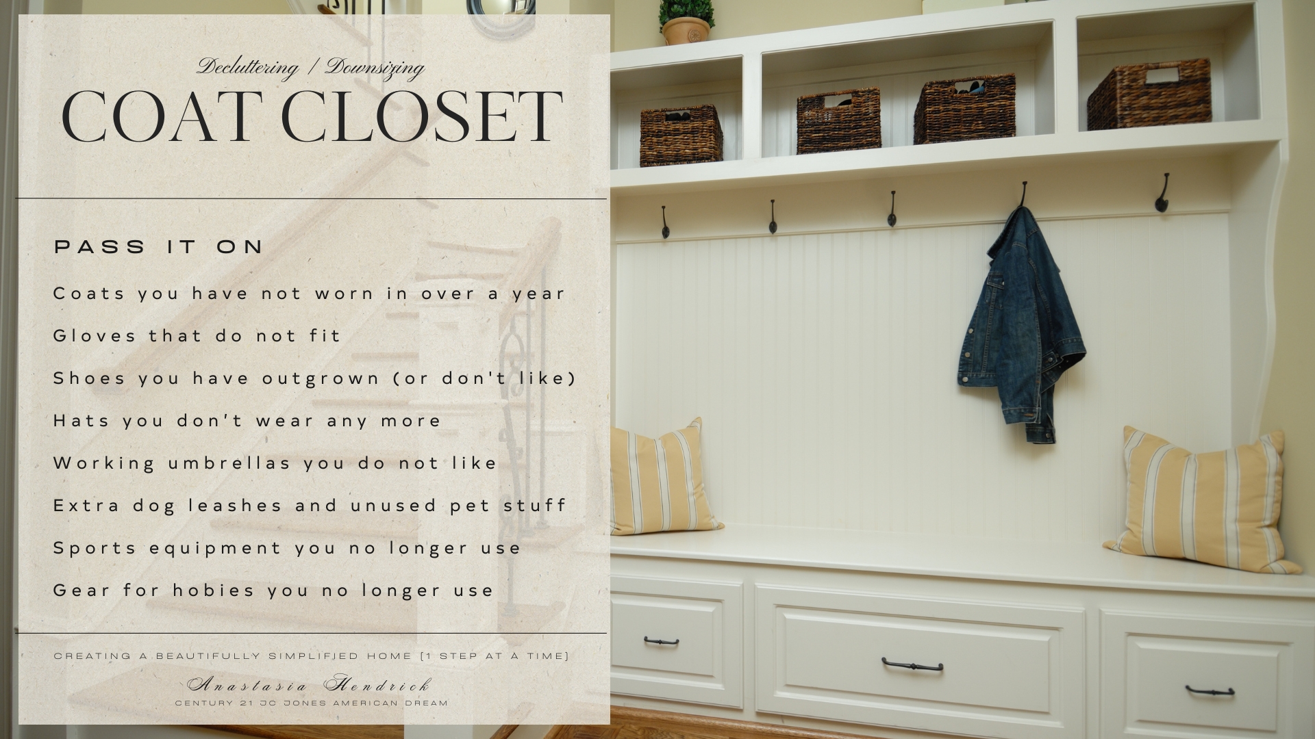 give away stuff from coat closet